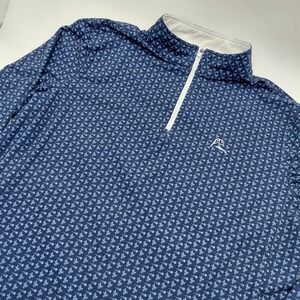 Rhoback 1/4 Zip Shirt Mens L Azalea Golf Ball Performance AOP Long Sleeve Bee 🐝
